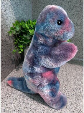 Ty Beanie Buddies Tie-Dye Plush Rex Dinosaur Stuffed Animal Collectible 9" Toy